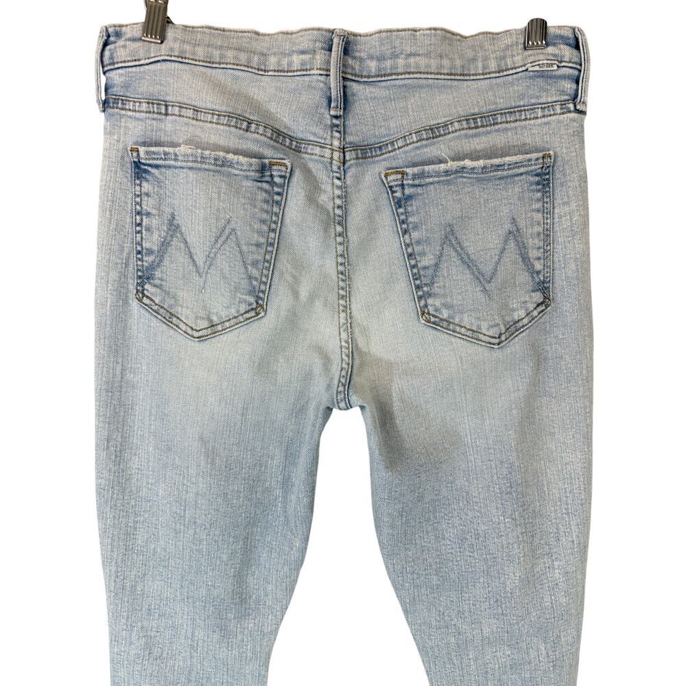 MOTHER The Stunner Zip Ankle Step Fray Jeans Rolling In The Bushes Size 31 - Picture 6 of 12